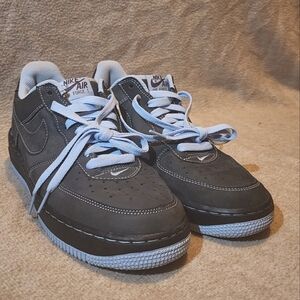Women's Nike Air Force 1's in Light Blue and Grey, Size 9 US